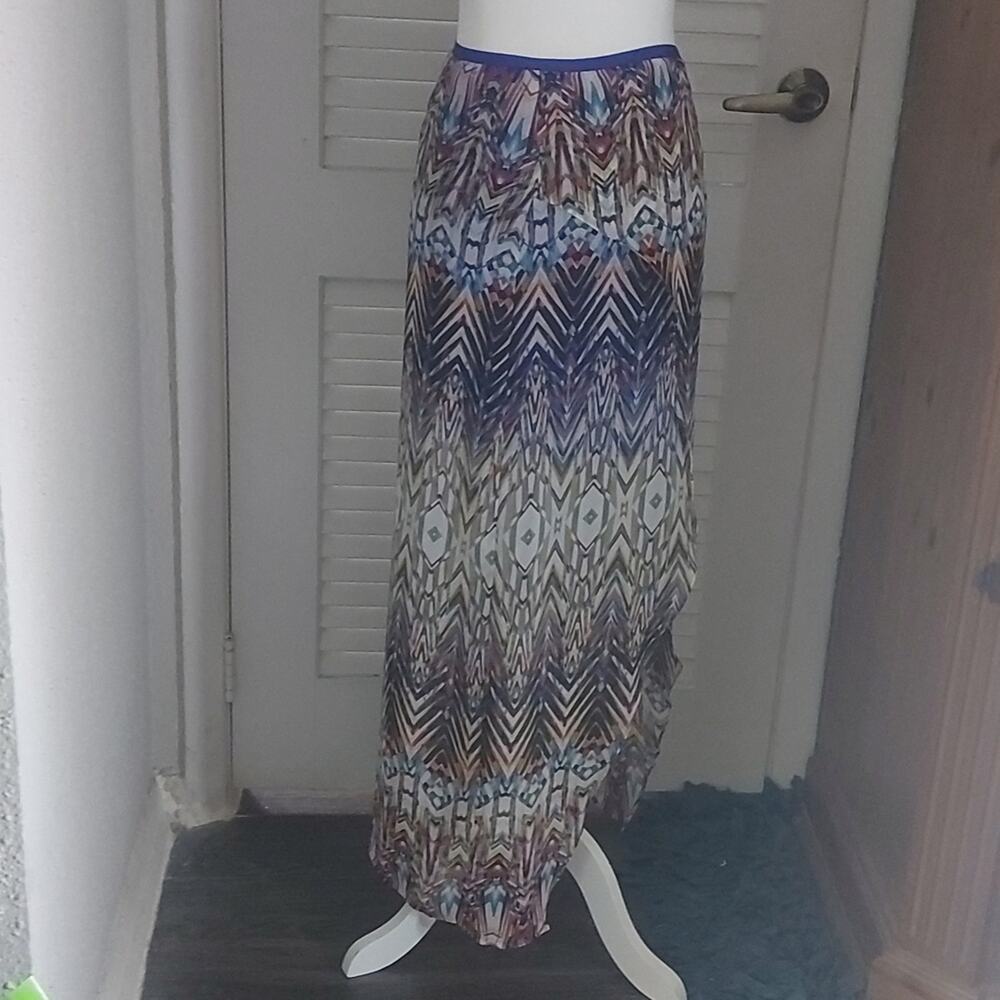 Gianni Bini Sheer Maxi Skirt High Split 0 Dopamine Boho Fairycore Casual Mermaid